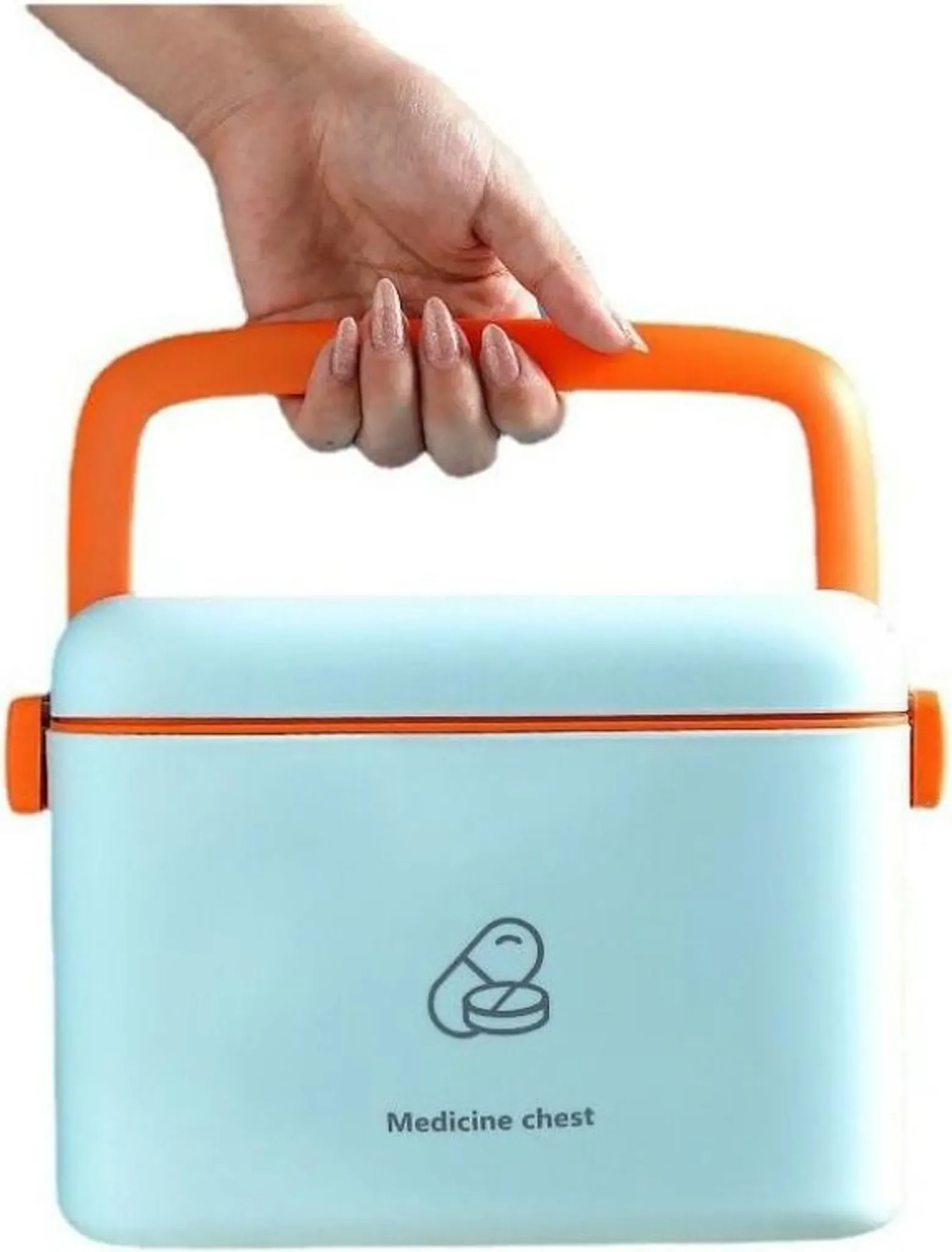 Familien-Medizinbox mit Zahlenschloss – Weiß, 2-stöckig