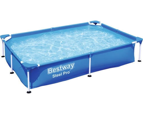 Aufstellpool Framepool Bestway Family eckig 221x150x43 cm ohne Zubehör blau